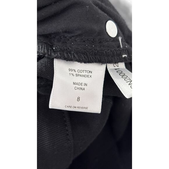 New York & Company Black White Split Leg Colorblock Denim Jeans Womens Size 8 - Picture 9 of 10